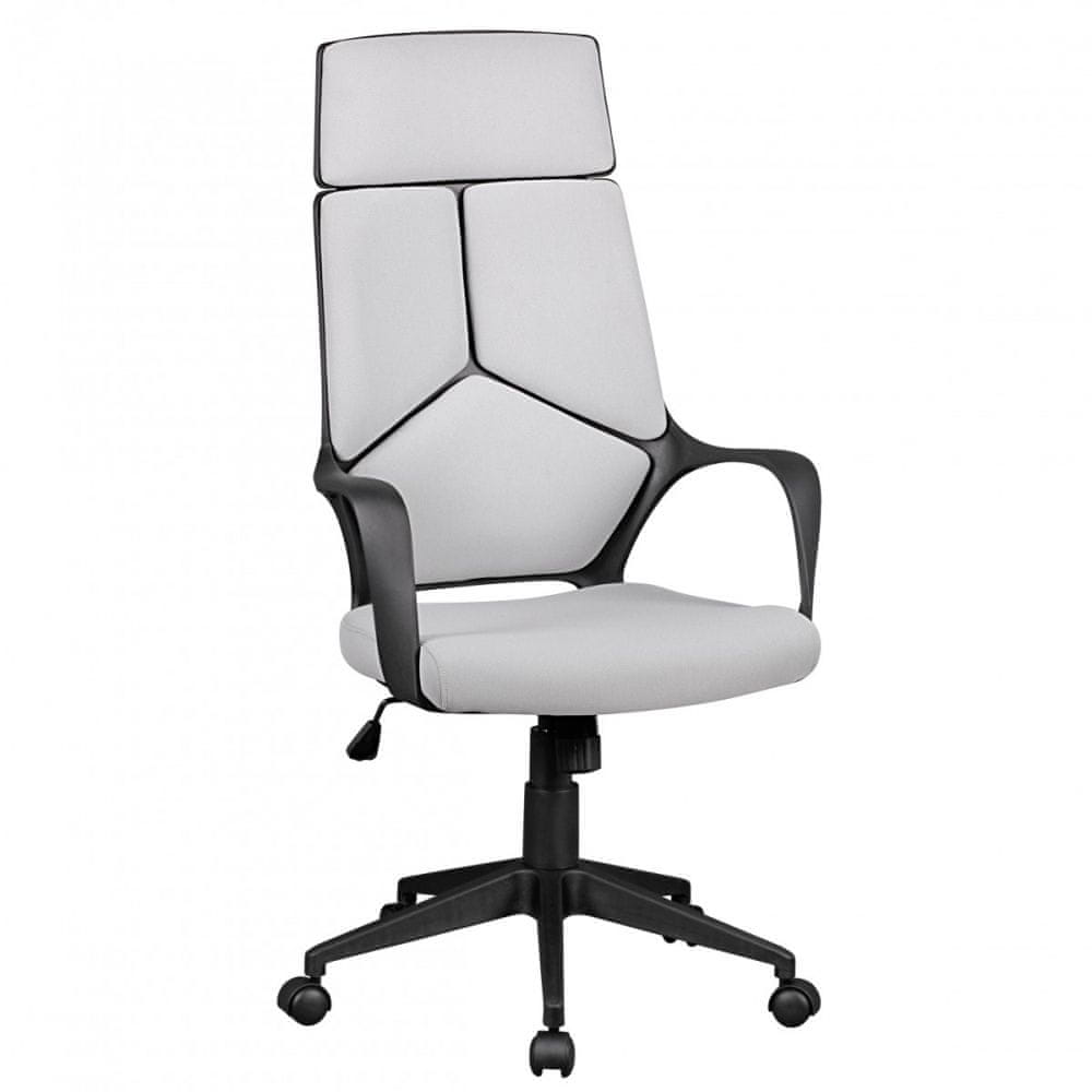 Bruxxi Kancelárska stolička Techline, textilná poťahovina, šedá